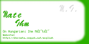 mate ihm business card